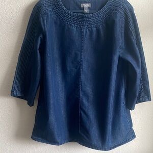Martha Stewart Navy Blue Blouse